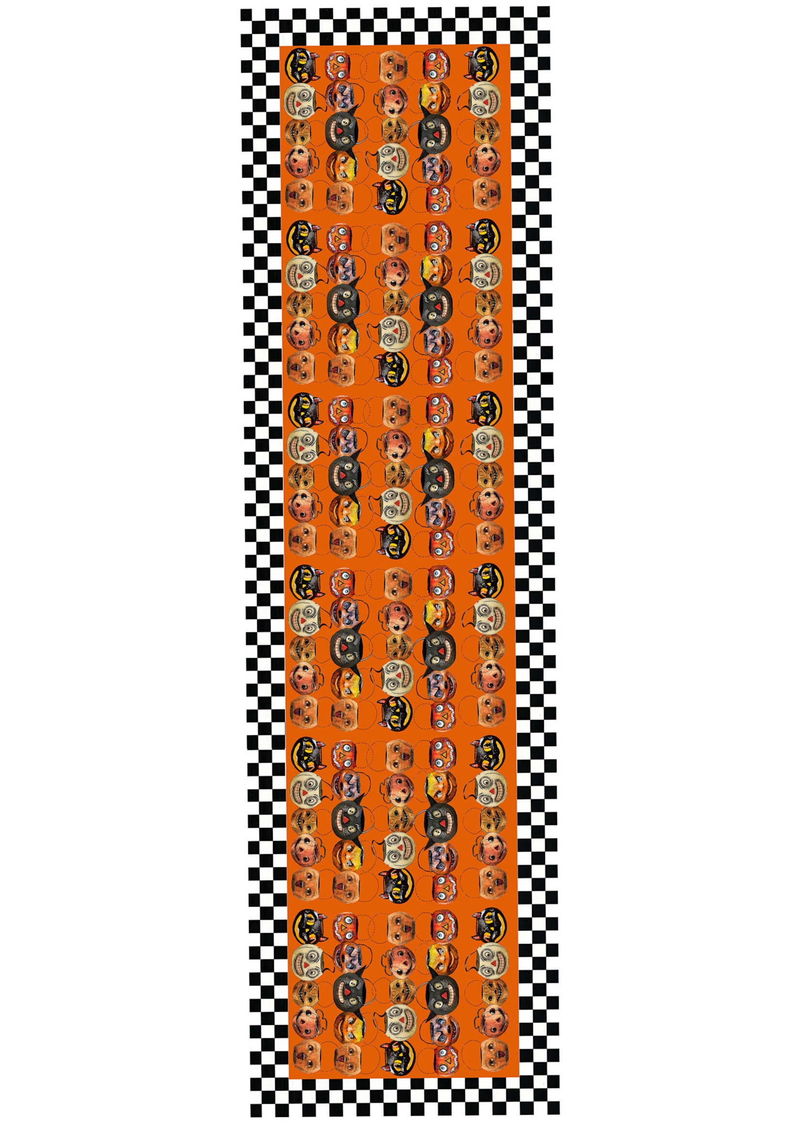 Alphie and Ollie halloween jack o' lantern table runner 20 x 70 inches