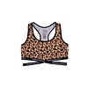 Cheetah AOP Criss Cross Bra