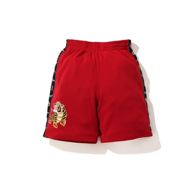 BAPE Bape Tiger Jersey Wide Shorts Red Large