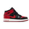 Air Jordan 1 Mid SS GS 'Black + Red = Bred' 5.5Y