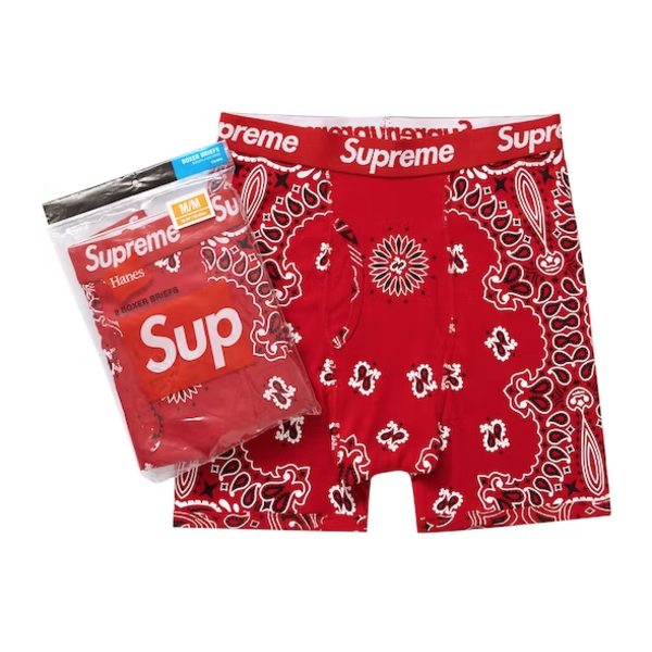 Supreme Supreme Hanes Bandana Boxer Briefs (2 Pack)