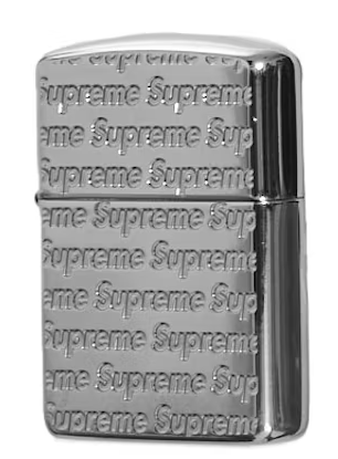 Supreme Repeat Engraved Zippo Silver | Status YYC