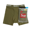 Supreme Hanes Boxer Briefs (2 Pack) Olive MEDIUM