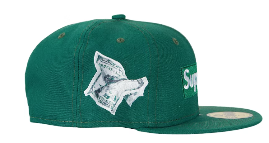 Supreme Money Box Logo New Era 'Dark Green' 7 1/2 | Status YYC