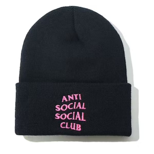 ASSC Anti Social Social Club Mr. Bean Knit Cap - Black