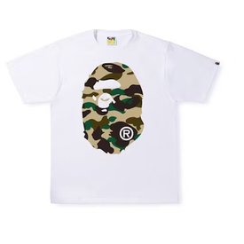 BAPE BAPE 1st Camo Big Ape Head Tee 'White Yellow'