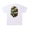 BAPE 1st Camo Big Ape Head Tee 'White Yellow'