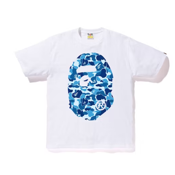 BAPE BAPE ABC Big Ape Head Tee 'White/Blue'