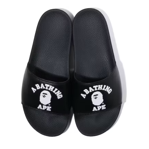 A Bathing Ape College Slide Sandal 'Black' 9M