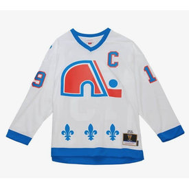 Mitchell & Ness Blue Line Joe Sakic 'Quebec Nordiques' 1994 Jersey