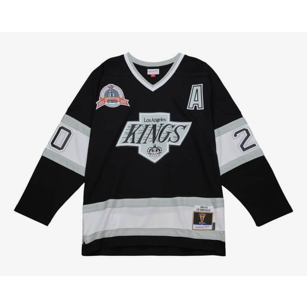 Mitchell & Ness Blue Line 'Luc Robitaille' Los Angeles Kings Home 1992 Jersey