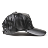 PURPLE Brand 5 Panel Leather Cap 'Black'