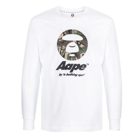 AAPE By Bathing Ape AAPE by A Bathing Ape Long Sleeve Tee 'White' MEDIUM