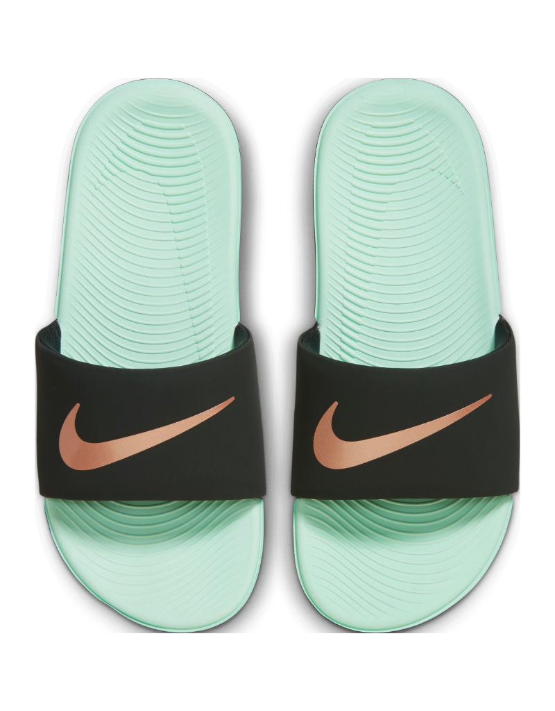 Nike Kawa Slide (PS)- Off Black/Green