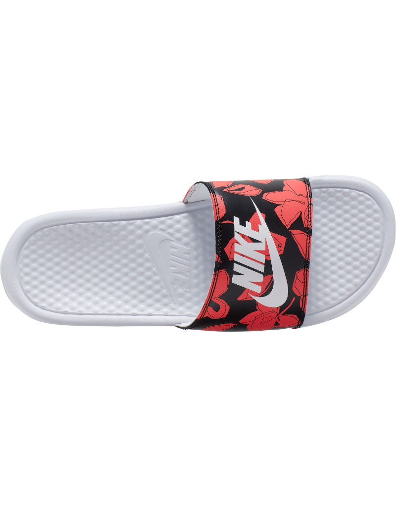Nike Benassi JDI Print- White/Coral