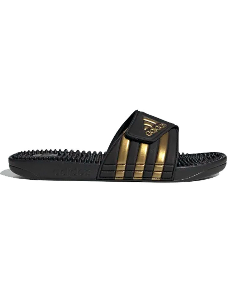 Adidas Adissage- Black/Gold