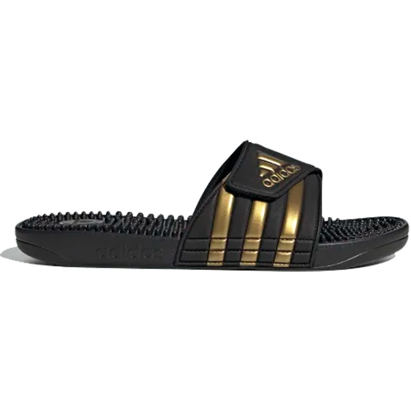 Adidas Adissage- Black/Gold