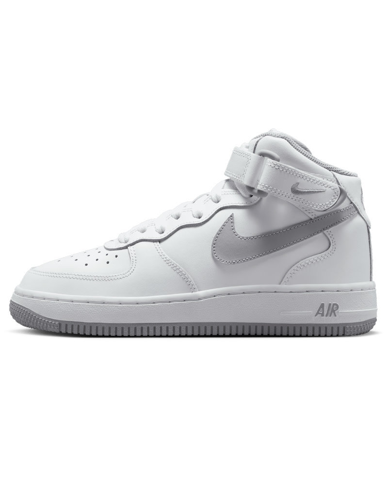 Air Force 1 Mid Le Bg Gs- White/Wolf Grey - Sports Gallery