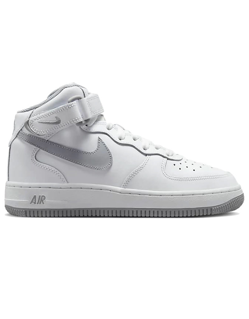 Air Force 1 Mid Le Bg Gs- White/Wolf Grey - Sports Gallery