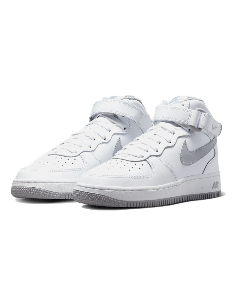 Air Force 1 Mid Le Bg Gs- White/Wolf Grey - Sports Gallery