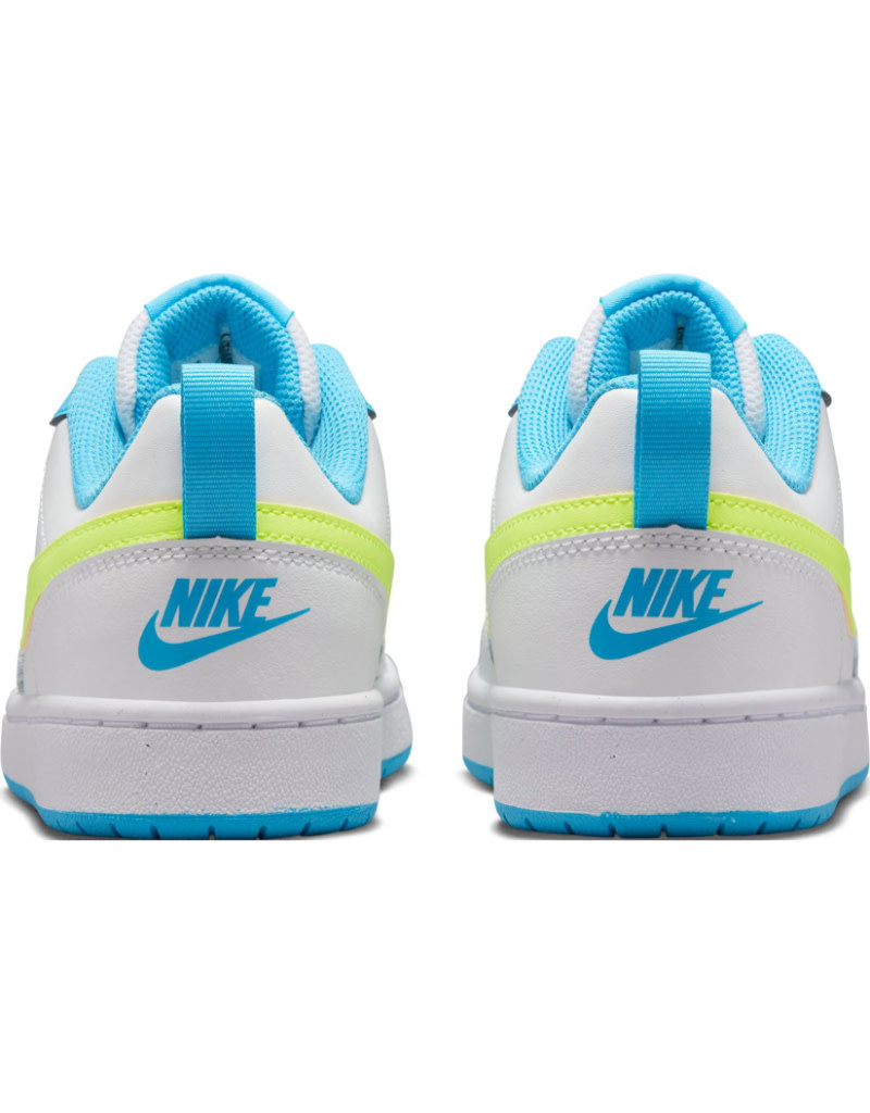 Nike Court Borough Low Gs- White/Blue/Lime
