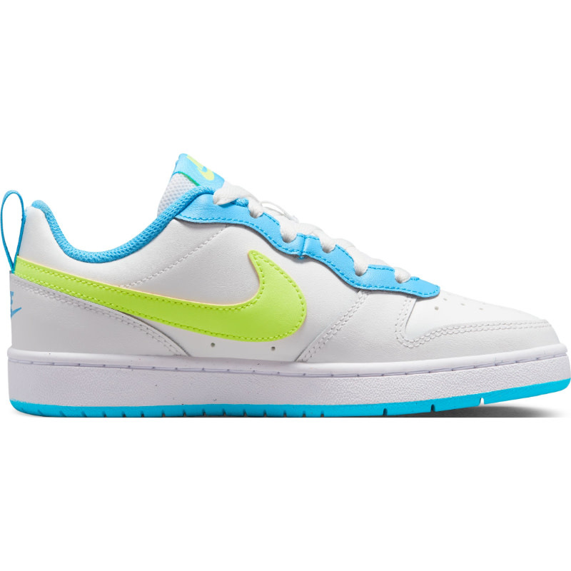 Nike Court Borough Low Gs- White/Blue/Lime