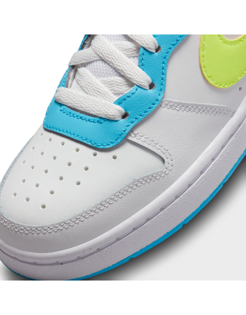 Nike Court Borough Low Gs- White/Blue/Lime