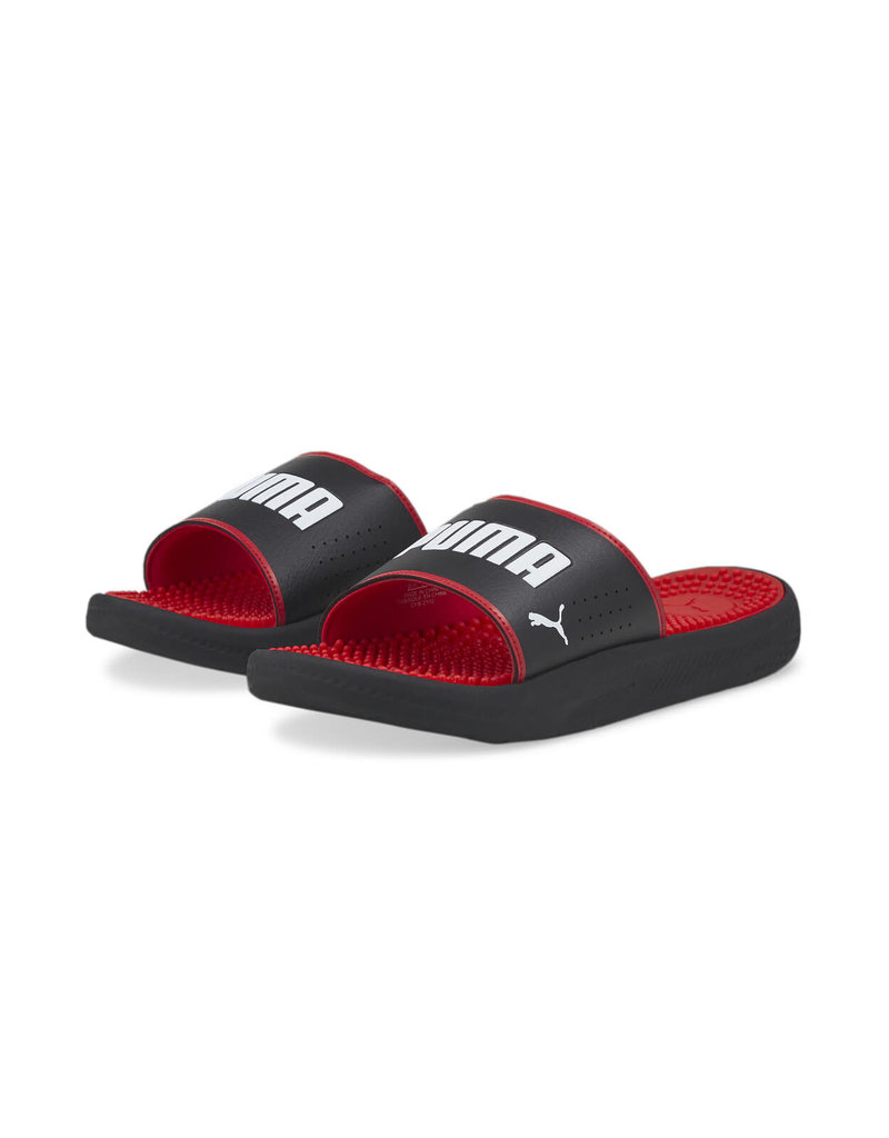 Puma Softride Slide Massage Slide- Red/Black/White