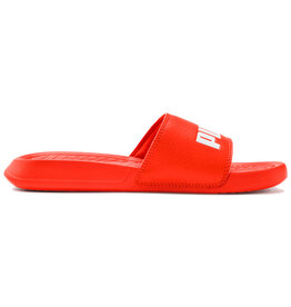 Puma Slides Jr. PopCat Slide- Cherry Red/White
