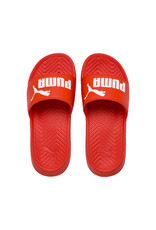 Puma Slides Jr. PopCat Slide- Cherry Red/White