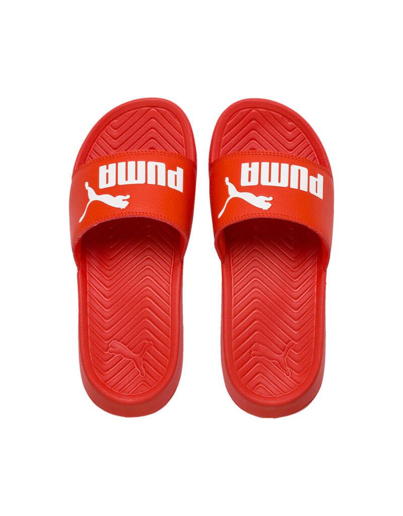 Puma Slides Jr. PopCat Slide- Cherry Red/White