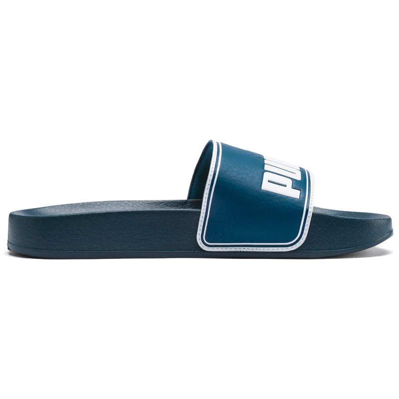 Puma Jr. Leadcat Slide- Dark Blue/White