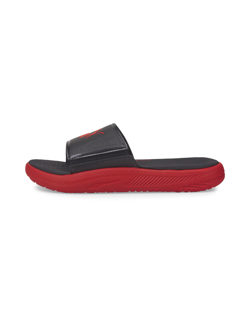 Puma Jr. SoftRide Slide- Black/Red