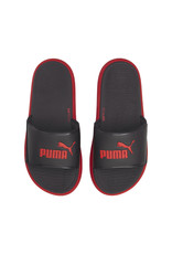 Puma Jr. SoftRide Slide- Black/Red