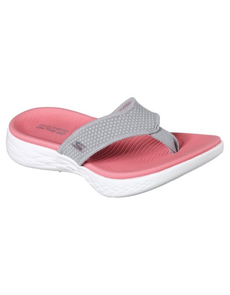 Skechers W On The Go 600 Slipper- Grey/Pink