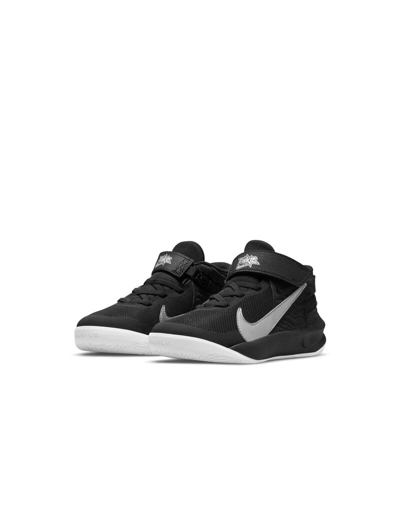 Nike Team Hustle D 10 Flyease (PS)- Black/Metallic Silver