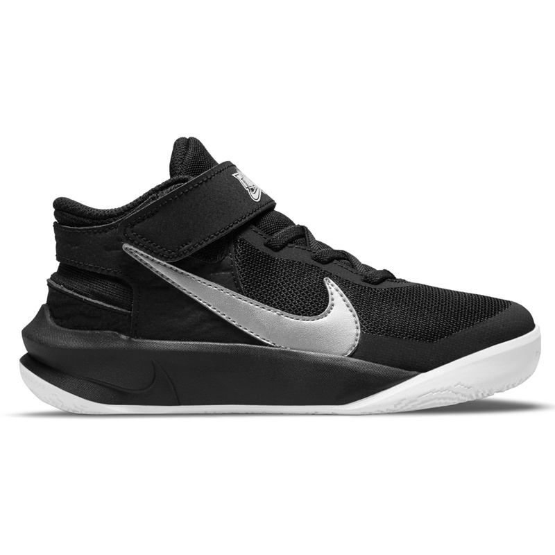 Nike Team Hustle D 10 Flyease (PS)- Black/Metallic Silver