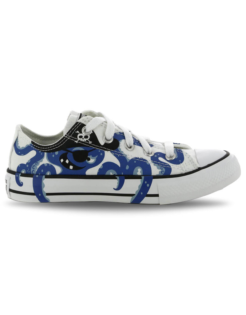 Converse Chuck Taylor All Star Low Kids- White/Blue Print