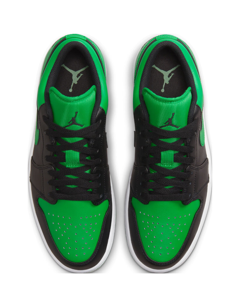Jordan Air Jordan 1 Low- Black/Black-Lucky Green-White