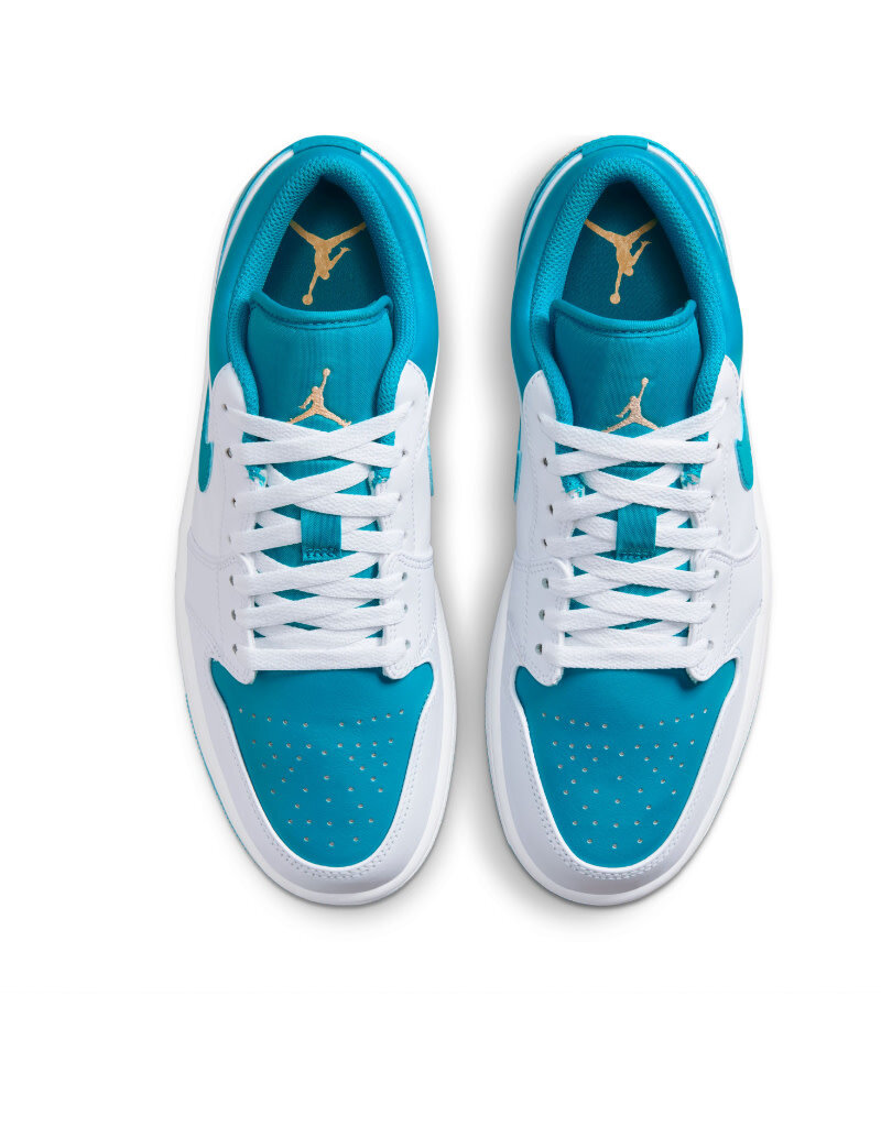 Jordan Air Jordan 1 Low- White/Celestial Gold-Aquatone