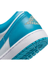 Jordan Air Jordan 1 Low- White/Celestial Gold-Aquatone Jordan Air Jordan 1 Low- White/Celestial Gold-Aquatone