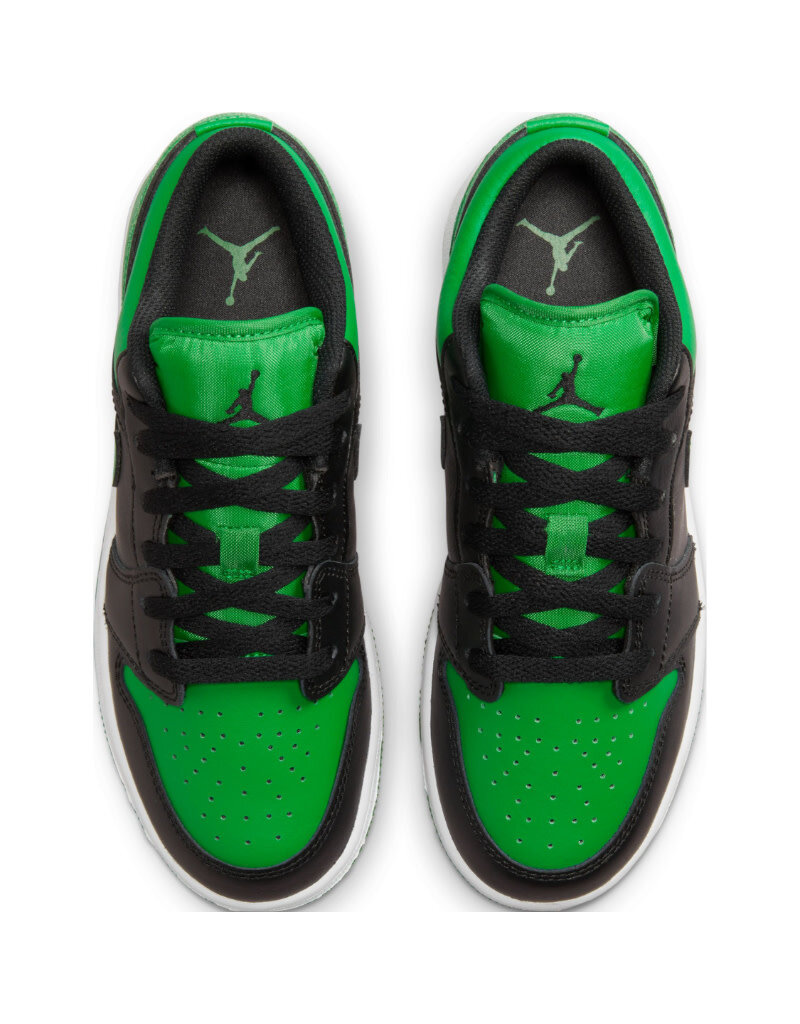 Jordan Air Jordan 1 Low Bg- Black/Black-Lucky Green-White
