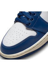 Jordan Wmns Air Jordan 1 Mid- White/French Blue-Gym Red-Sail