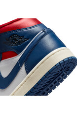 Jordan Wmns Air Jordan 1 Mid- White/French Blue-Gym Red-Sail