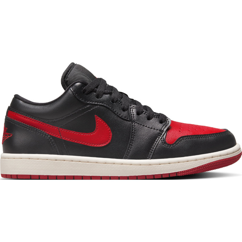 Jordan Wmns Air Jordan 1 Low- Black/Gym Red-Sail