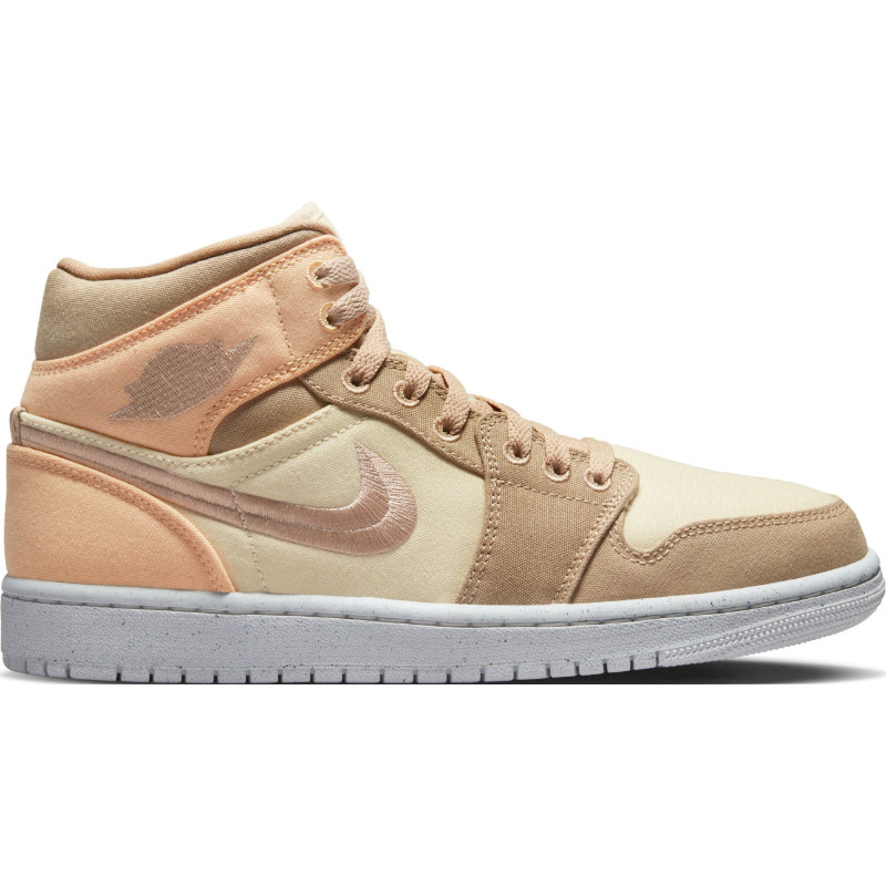 Jordan Wmns Air Jordan 1 Mid Se- Beige/Sand/Orange