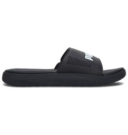 Puma Slides Softride Slide- Black/White/Black