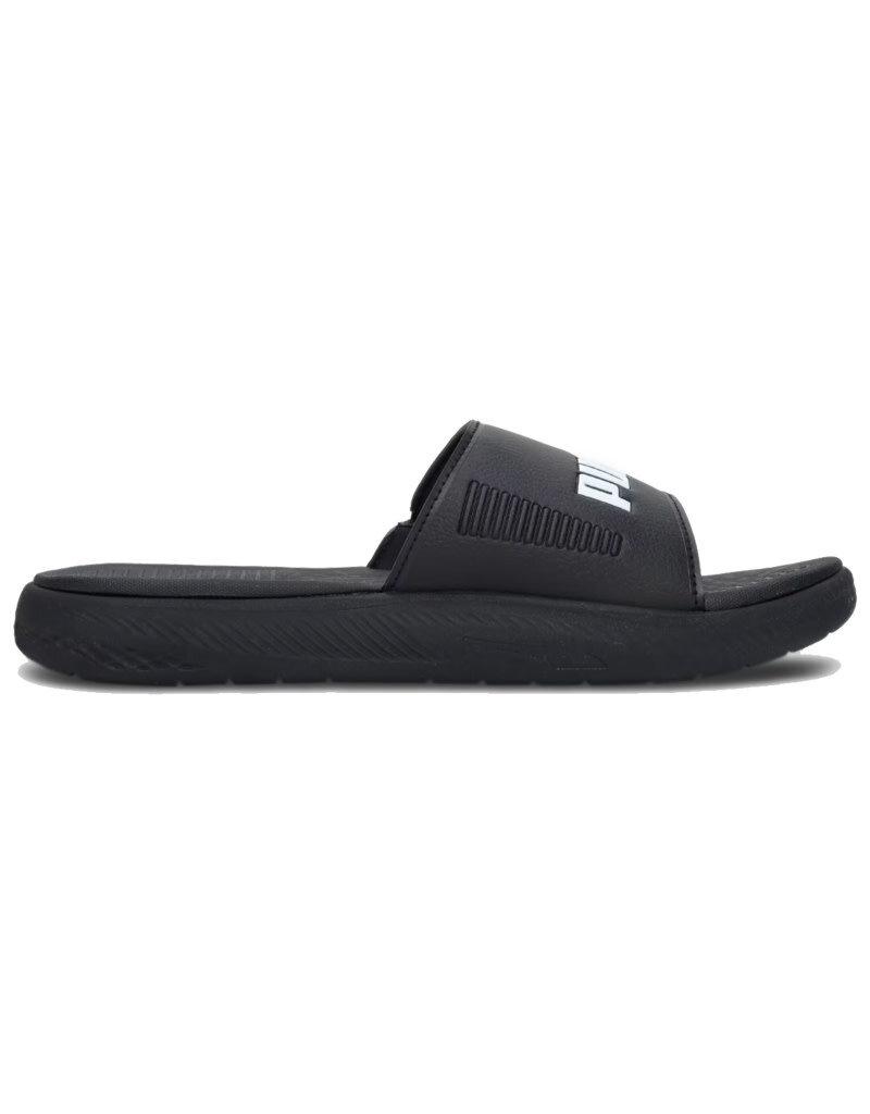 Puma Softride Slide- Black/White/Black
