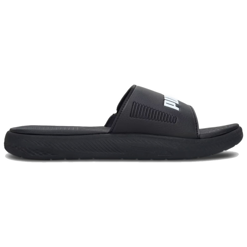 Puma Softride Slide- Black/White/Black