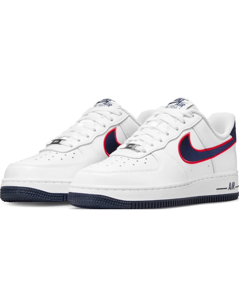 Nike Wmns Air Force 1 '07 Rec V2- White/Obsidian-Unv Red-Wlf Gry
